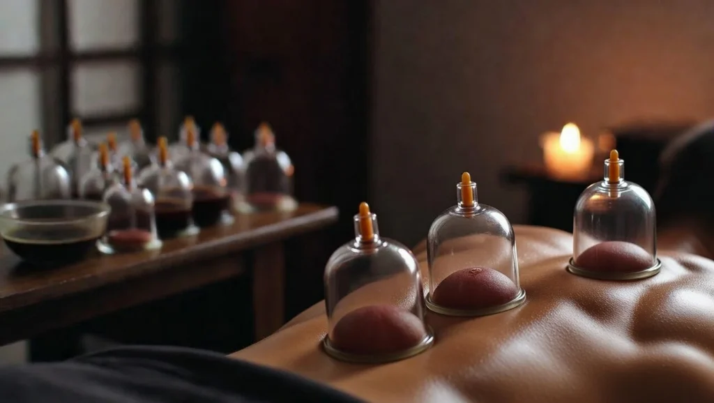 Cupping therapy treatment supporting massage therapy in New Forest